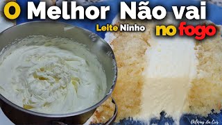 BOLO DE LEITE NINHO FACIL E RAPIDO QUE NÃO VAI AO FOGO SEM ERRO [upl. by Otokam]