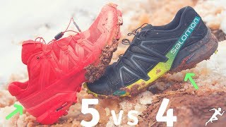 Salomon Speedcross 5 vs Speedcross 4  Three Important Updates [upl. by Yajnas]