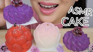 ASMR Mousse CAKE Lotus Durian and Raspberry Mousse NO TALKING Soft Eating Sounds  NE Lets Eat [upl. by Nebur]