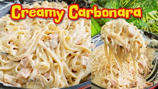 Creamy Carbonara Recipe Budgetfriently Filipino Style Carbonara Recipe [upl. by Rubliw100]