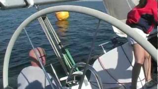 Beneteau 367  Mainsail Trimmer [upl. by Knarf]