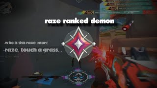 quotraze ranked demonquot Valorant Raze Highlights [upl. by Coshow]