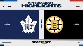 NHL Game 1 Highlights  Maple Leafs vs Bruins  April 20 2024 [upl. by Baniaz]