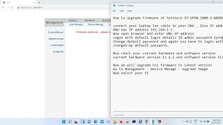 Syrotech 10002WDONT ONU firmware Upgradation [upl. by Armallas]