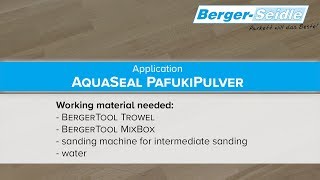 AquaSeal PafukiPulver  Application  Update 2019  EN [upl. by Rotsen]