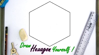 how to draw Hexagon shape [upl. by Vanda533]