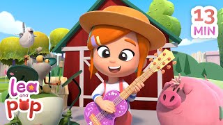 Farm Animals and Collection of childrens songs  Songs for toddlers  Lea and Pop Baby Songs [upl. by Devinna]