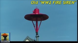 Old WW2 FIRE SIREN with scary AIR RAID Signal [upl. by Lavicrep]