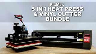 PixMax 5 in 1 Heat press Sublimation Vinyl Cutter Bundle [upl. by Mohl721]