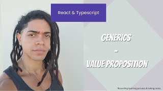 React amp Typescript  Generics  Value Proposition [upl. by Ammon]