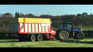 New Holland T7 260 Pottinger Wagon gtritchie5 [upl. by Cerallua]