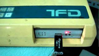 Tajima TFD Disk Reader for Tajima Embroidery Machine with USB to floppy converter [upl. by Ahsinad]