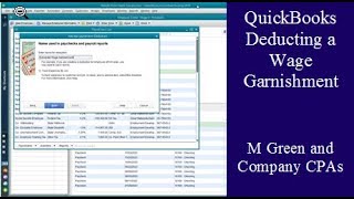 QuickBooks Payroll Setting Up a Wage Garnishment [upl. by Niehaus]