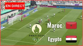 Maroc vs Egypte en direct aujourdhui JO de Paris 2024 complet Simulation de football Gameplay PC [upl. by Nyladnewg701]