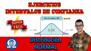 Intervalos de CONFIANZA sobre la MEDIA  TABLA NORMAL [upl. by Nailluj]