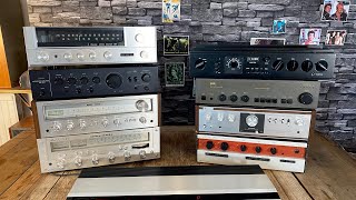 Vintage amp receiver shootoutMarantzPioneerSansuiSonabNADSonySugden [upl. by Riki]