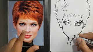 The Basics of Drawing a Caricature of a Female Face [upl. by Udall751]