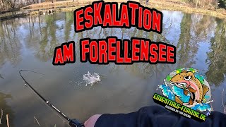 ESKALATION am Forellensee 🐟 Forellenangeln Fischzucht Weller 🎣 [upl. by Vola456]