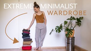 Extreme Minimalist Wardrobe Everything I Own  Sustainable 4 Season Capsule Wardrobe  MINIMALISM [upl. by Latoniah]