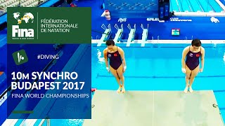 Womens 10m Synchro Final  FULL REPLAY  Budapest 2017  Diving  FINA World Championships [upl. by Docilu]