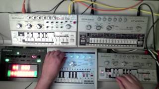 TB303  TB3  x0xb0x  Devilfish  TR606  Acid dub jam [upl. by Markos699]