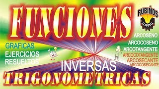 Funciones Trigonométricas Inversas Gráficas y Características Problemas Resueltos Matemáticas [upl. by Asha223]