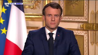 Revoir lintégralité de lallocution aux Français dEmmanuel Macron [upl. by Nhor]