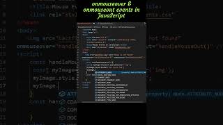 onmouseover and onmouseout events in JavaScript shorts youtubeshorts javascriptviralshorts [upl. by Shippee937]