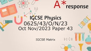 IGCSE Physics OctNov 2023 paper 43 walkthrough and revisionnew syllabus 20230625w432023 [upl. by Arny]