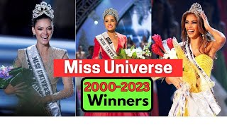 MISS UNIVERSE20002023 Miss universeAll Miss universe Crowing Winners [upl. by Guillaume]