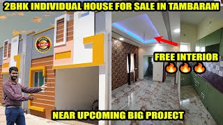 2bhk Individual House For Sale In Tambaram  Land 1200 Sqft  Low Budget House For Sale [upl. by Sirtimid]