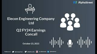 Elecon Engineering Company Ltd Q2 FY24 Earnings Concall [upl. by Flosser]