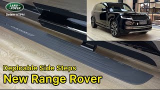 Deployable Side Steps New Range Rover Dari Dealer ATPM Land Rover Indonesia  Land Rover PIK Jakarta [upl. by Rubetta]