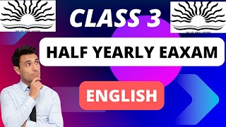 kv class 3Englishhalf yearly examsample paper2024 santoor class3 english halfyearly santoor [upl. by Kifar]