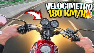 VELOCIMETRO ATE 180 KMH SERA SE TA MARCANDO A VELOCIDADE CERTO   TITAN 250cc [upl. by Ahgem]