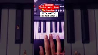 Vois sur ton chemin Easy Piano Tutorial tiktok trending viral shorts [upl. by Rosane]