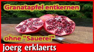 ● Granatapfel ohne Spritzer entkernen beste Anleitung Tutorial Nr219 [upl. by Anali]