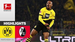 Comfortable Win For BVB  Borussia Dortmund  Freiburg 30  Highlights  Matchday 21 – Bundesliga [upl. by Eibber]