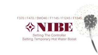 NIBE  How to set the temporary hot water boost [upl. by Favata]