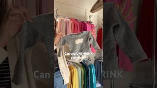 Can you UNSHRINK cashmere Watch to find out… cashmere secondhand shrunk washingmachine [upl. by Eisnyl]