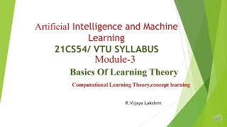 Basics of learningAIMLVTUVsem syllabusLec3Concepts of learning [upl. by Frech]