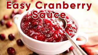 Easy Cranberry Sauce [upl. by Rosalba]