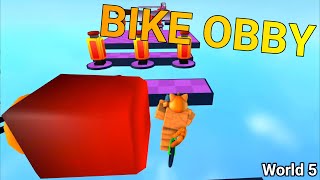 Obby But Youre on a Bike World 5 Roblox [upl. by Carol]