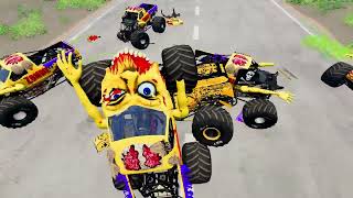 ZOMBIE Monster Jam Chase 🧟‍♂️ Crazy Monster Truck Adventure [upl. by Wilkens562]