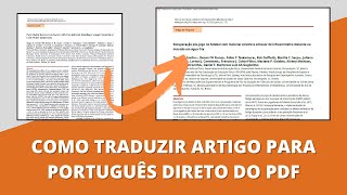 COMO TRADUZIR ARTIGO DO INGLÊS PARA PORTUGUÊS DIRETO DO PDF [upl. by Nyletac]