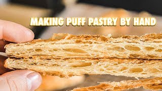 How To Make Perfect Puff Pastry Dough By Hand [upl. by Nobell]