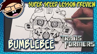 Lesson Preview How to Draw BUMBLEBEE Transformers Movie Franchise  Super Speed Time Lapse Art [upl. by Apfelstadt]