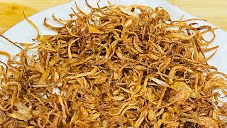 How to make Birista for Biryani  Perfect Birista Recipe Biryani Birista recipeCrispy Fried Onions [upl. by Cirdec]