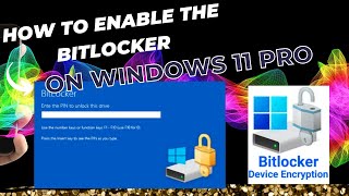 How to enable the BitLocker on Windows 11 Pro  StepbyStep Guide [upl. by Osugi222]