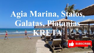 Spacer po Agia Marina Stalos Galatas Platanias Kreta 4K [upl. by Geiger71]